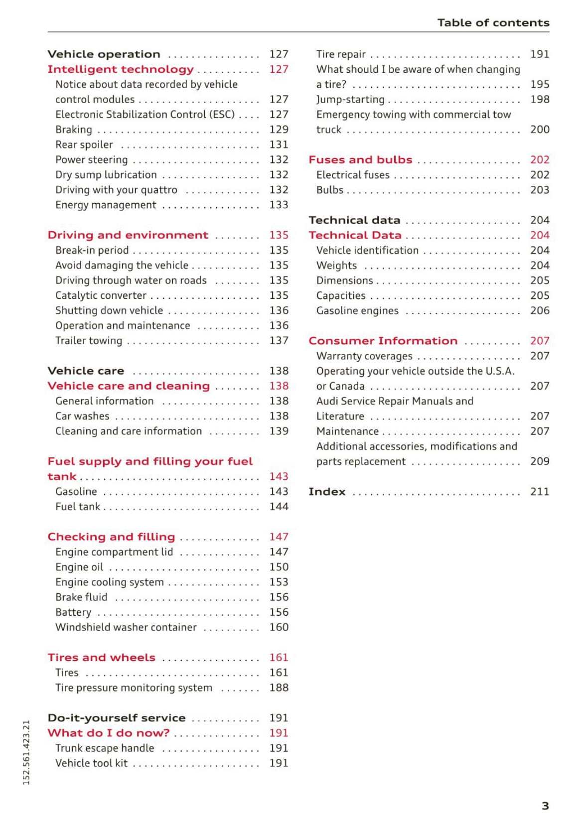 2012-2015 Audi R8 Manuel du propriétaire | Anglais