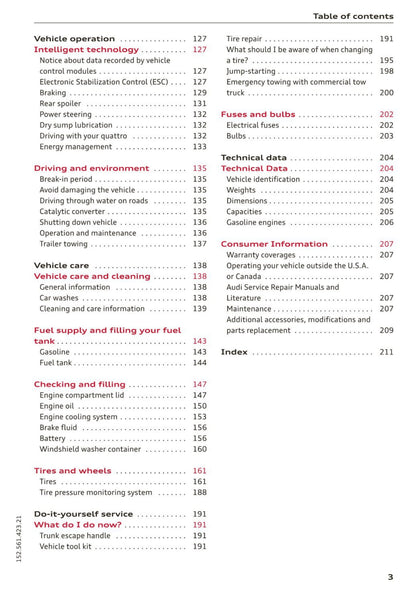 2012-2015 Audi R8 Manuel du propriétaire | Anglais