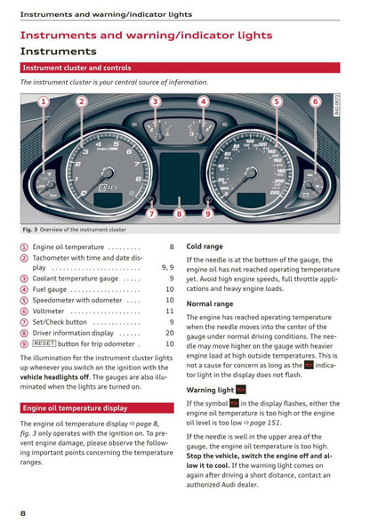 2012-2015 Audi R8 Manuel du propriétaire | Anglais