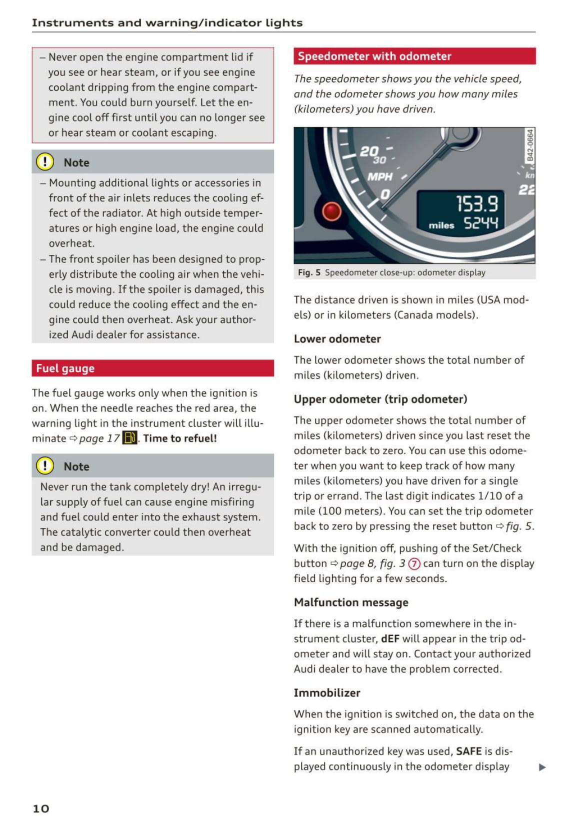 2012-2015 Audi R8 Manuel du propriétaire | Anglais