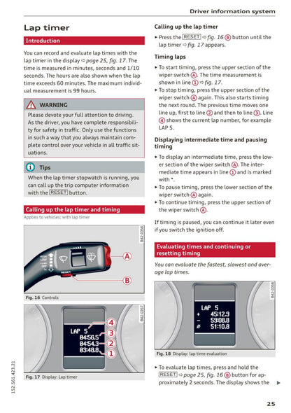 2012-2015 Audi R8 Manuel du propriétaire | Anglais