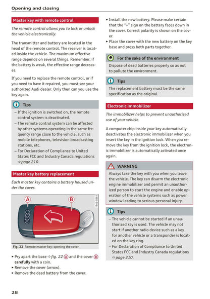 2012-2015 Audi R8 Manuel du propriétaire | Anglais