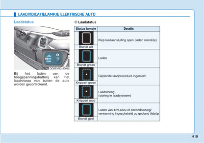 2018-2019 Hyundai Kona Electric Bedienungsanleitung | Niederländisch