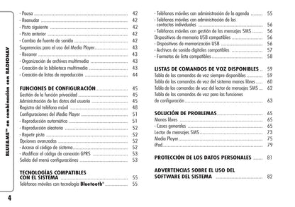 Alfa Romeo Sistema De Navegación por Radio Instrucciones 2007 - 2011