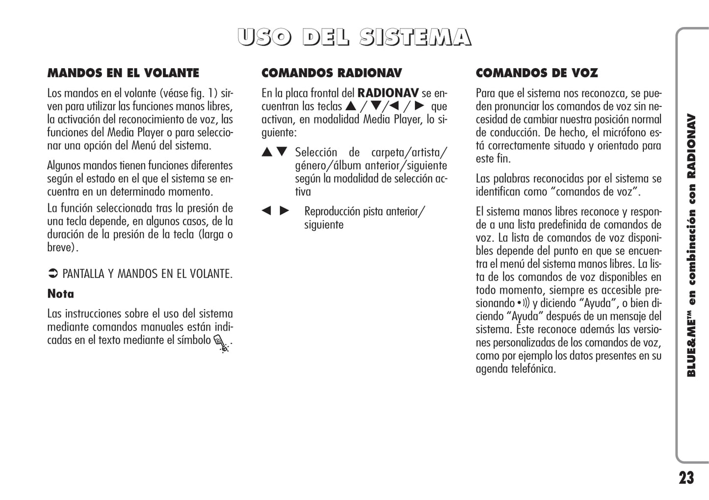 Alfa Romeo Sistema De Navegación por Radio Instrucciones 2007 - 2011