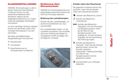 Abarth 124 Spider Radio 7.0 Bedienungsanleitung 2016 - 2018