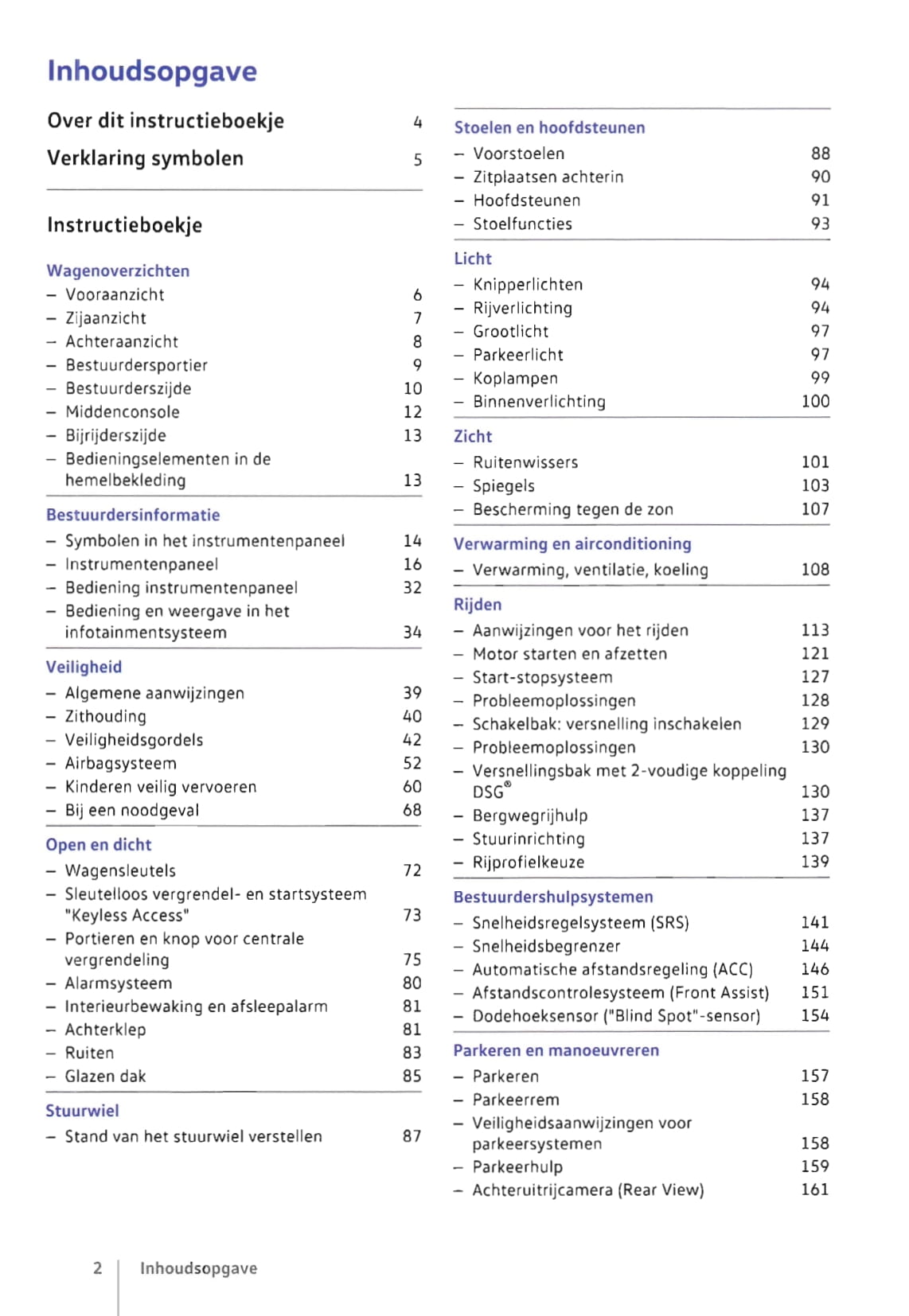 2017-2019 Volkswagen Polo Owner's Manual | Dutch