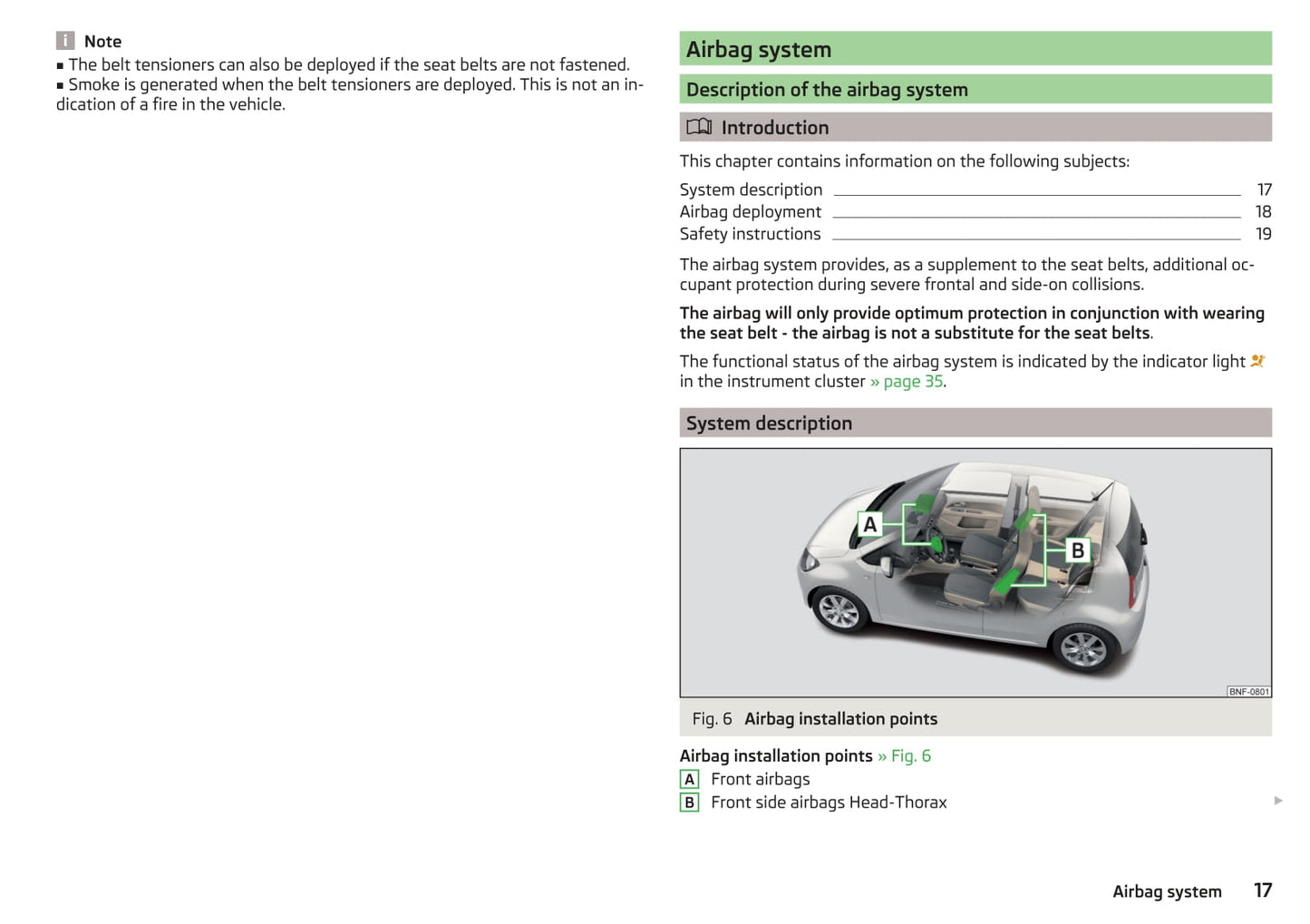 2016-2017 Skoda Citigo Bedienungsanleitung | Englisch