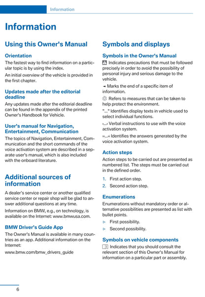 2015 BMW X5 M/X6 M Owner's Manual | English