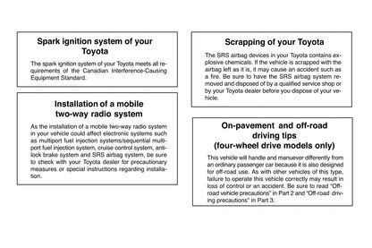 1997 Toyota Tacoma Owner's Manual | English