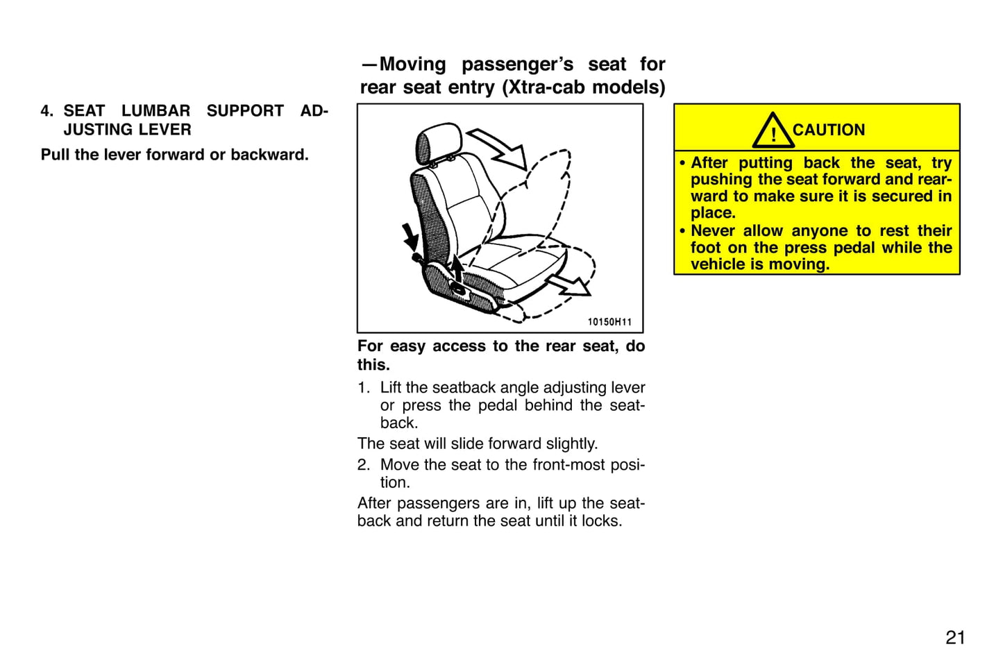 1997 Toyota Tacoma Owner's Manual | English