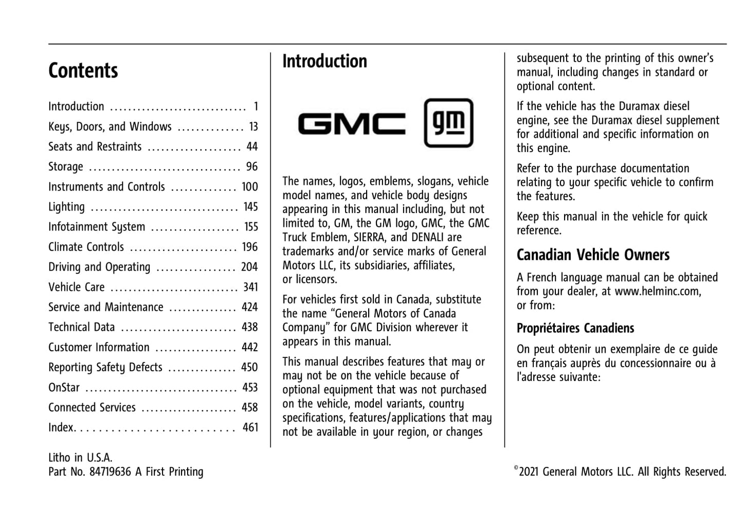 2022 GMC Sierra Owner's Manual | English