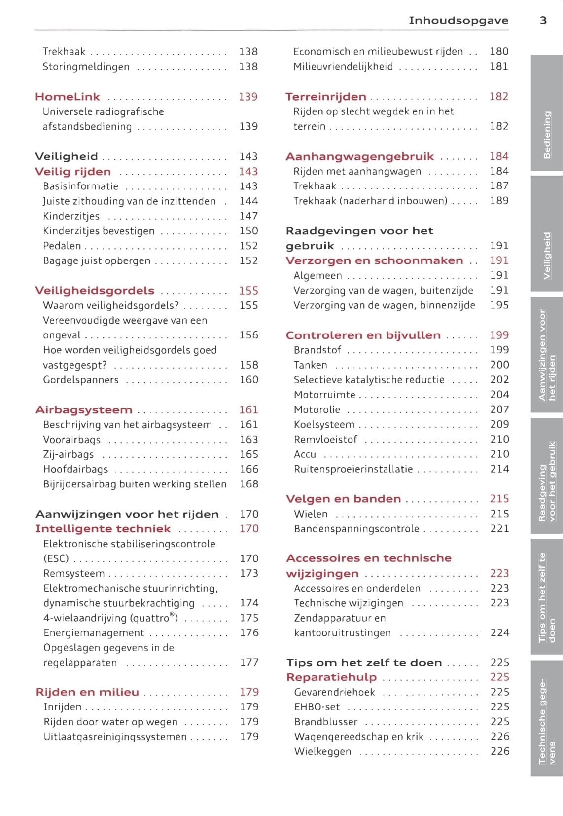 2012-2017 Audi Q5/SQ5 Owner's Manual | Dutch