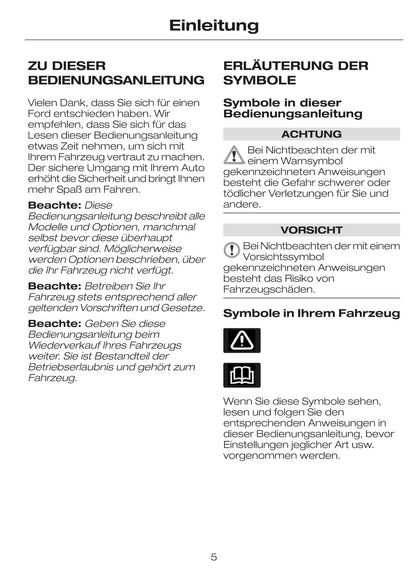 2002-2007 Ford Tourneo Connect / Transit Connect Bedienungsanleitung | Deutsch