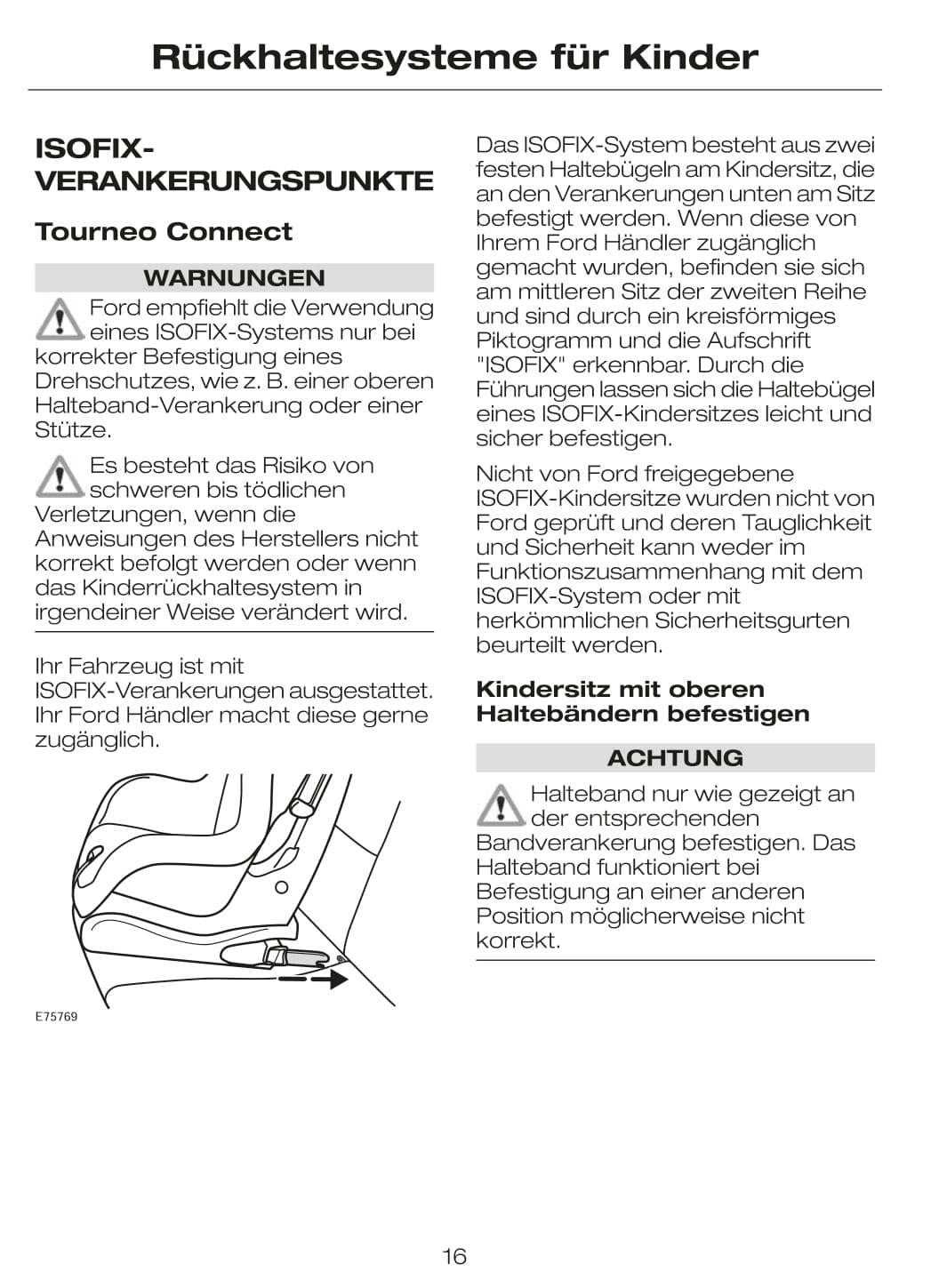 2002-2007 Ford Tourneo Connect / Transit Connect Bedienungsanleitung | Deutsch