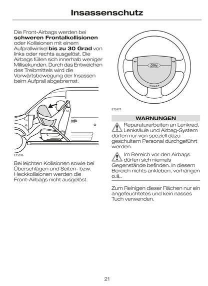 2002-2007 Ford Tourneo Connect / Transit Connect Bedienungsanleitung | Deutsch