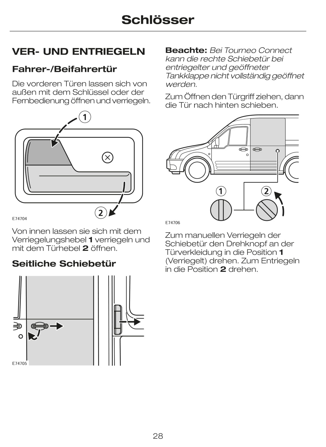 2002-2007 Ford Tourneo Connect / Transit Connect Bedienungsanleitung | Deutsch