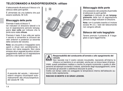 2020-2021 Renault Clio Owner's Manual | Italian