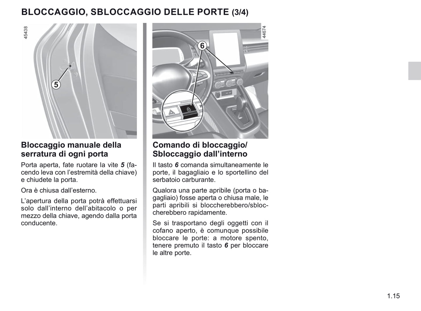 2020-2021 Renault Clio Owner's Manual | Italian