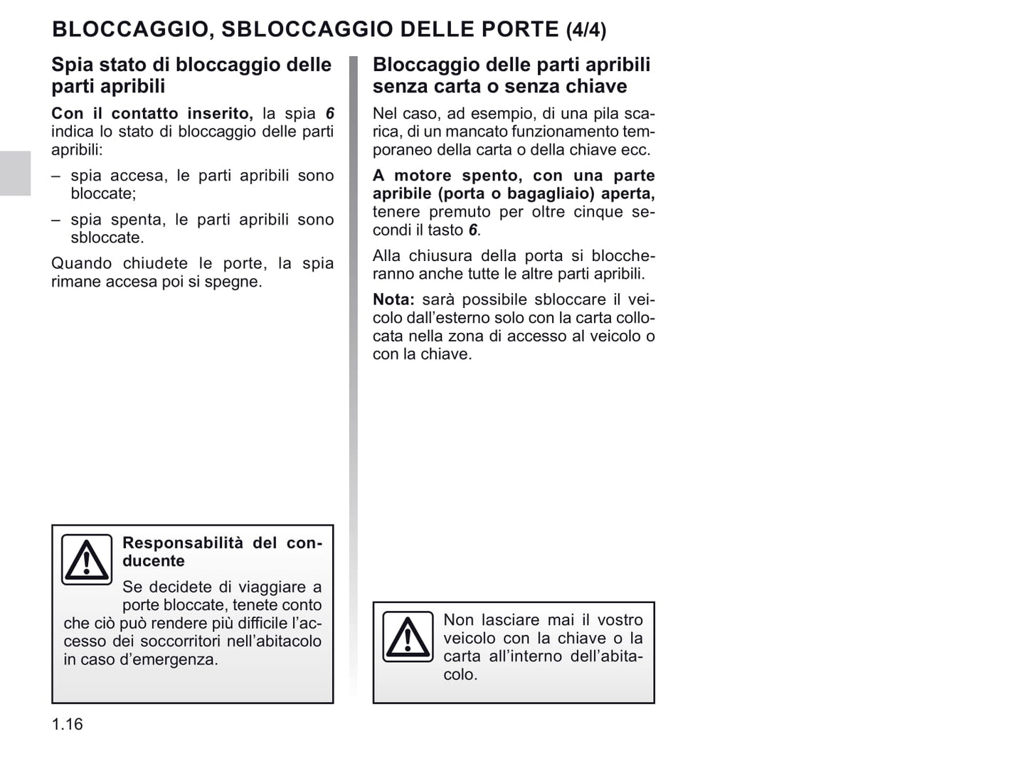 2020-2021 Renault Clio Owner's Manual | Italian