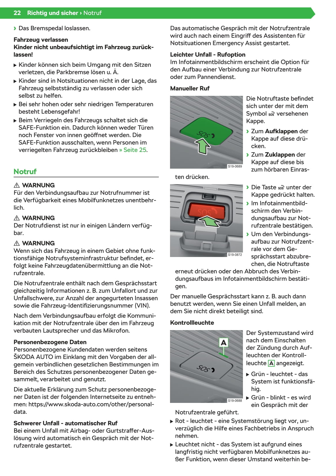 2020 Skoda Octavia Owner's Manual | German