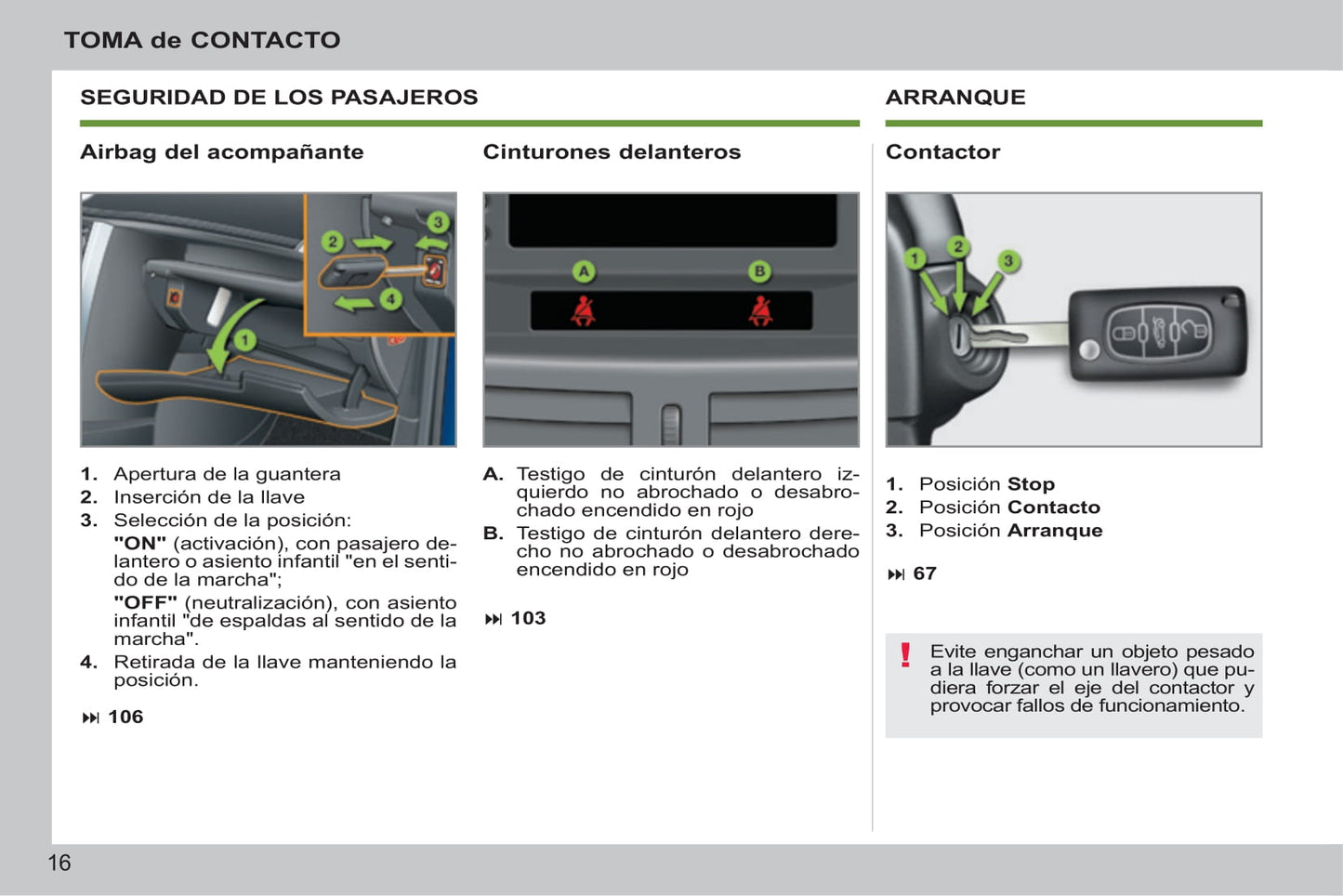 2014-2015 Peugeot 207 CC Owner's Manual | Spanish