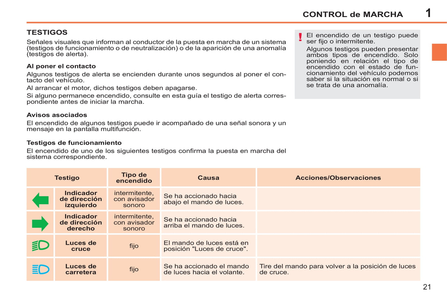 2014-2015 Peugeot 207 CC Owner's Manual | Spanish