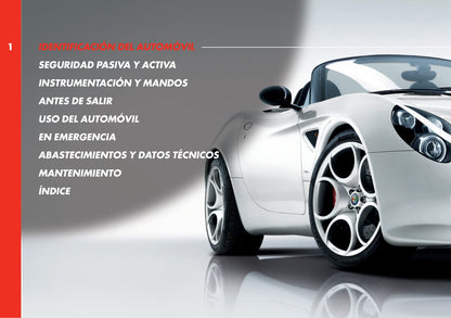 2010 Alfa Romeo 8C Bedienungsanleitung | Spanisch