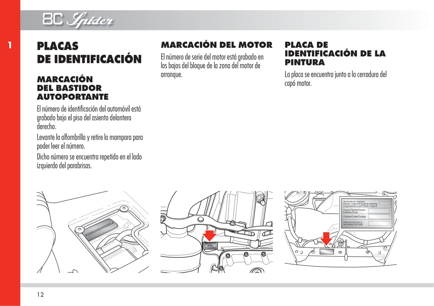 2010 Alfa Romeo 8C Bedienungsanleitung | Spanisch