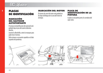 2010 Alfa Romeo 8C Bedienungsanleitung | Spanisch