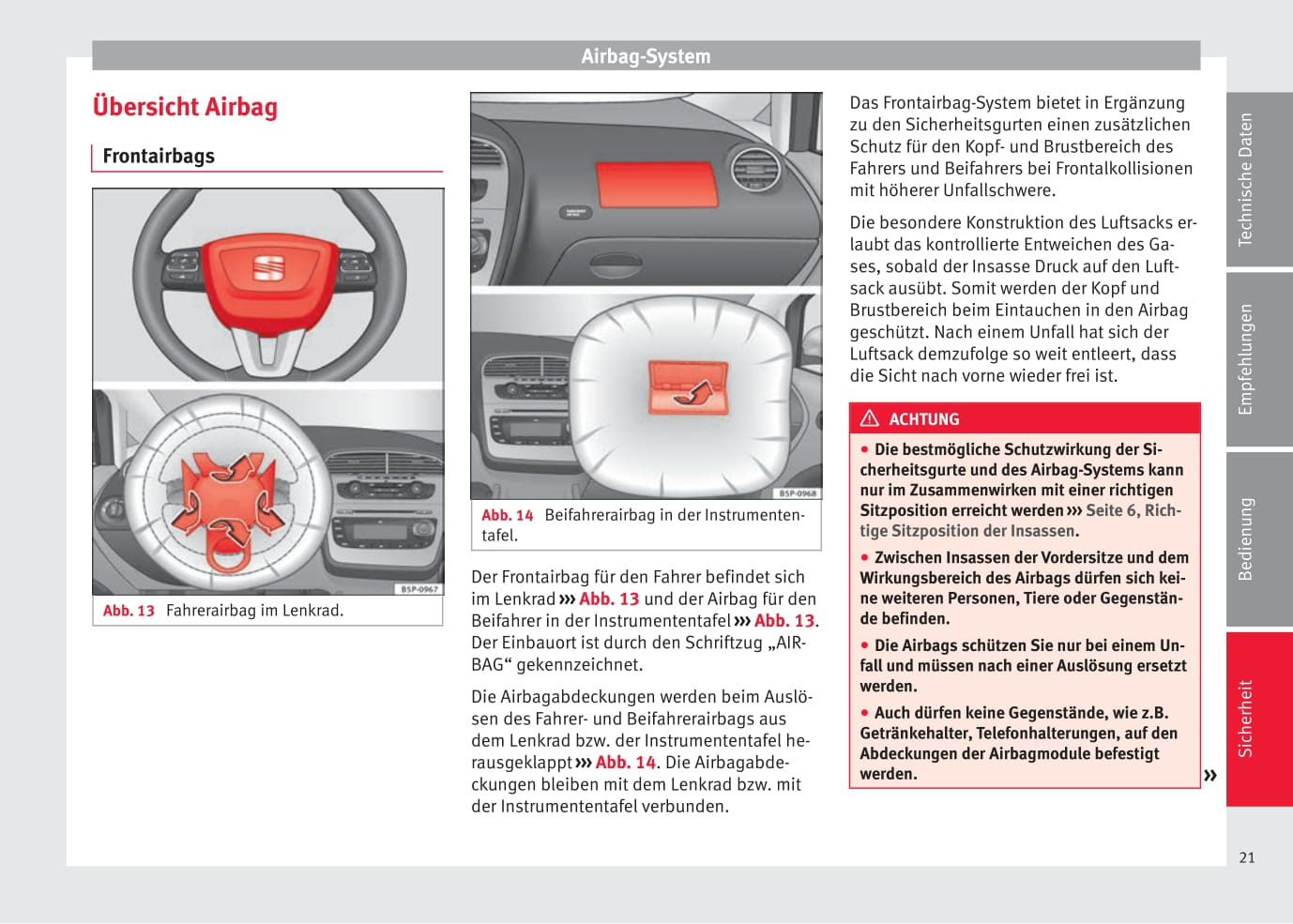 2009-2015 Seat Altea XL Bedienungsanleitung | Deutsch