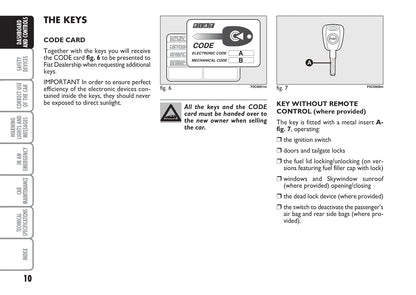 2006-2007 Fiat Stilo Bedienungsanleitung | Englisch