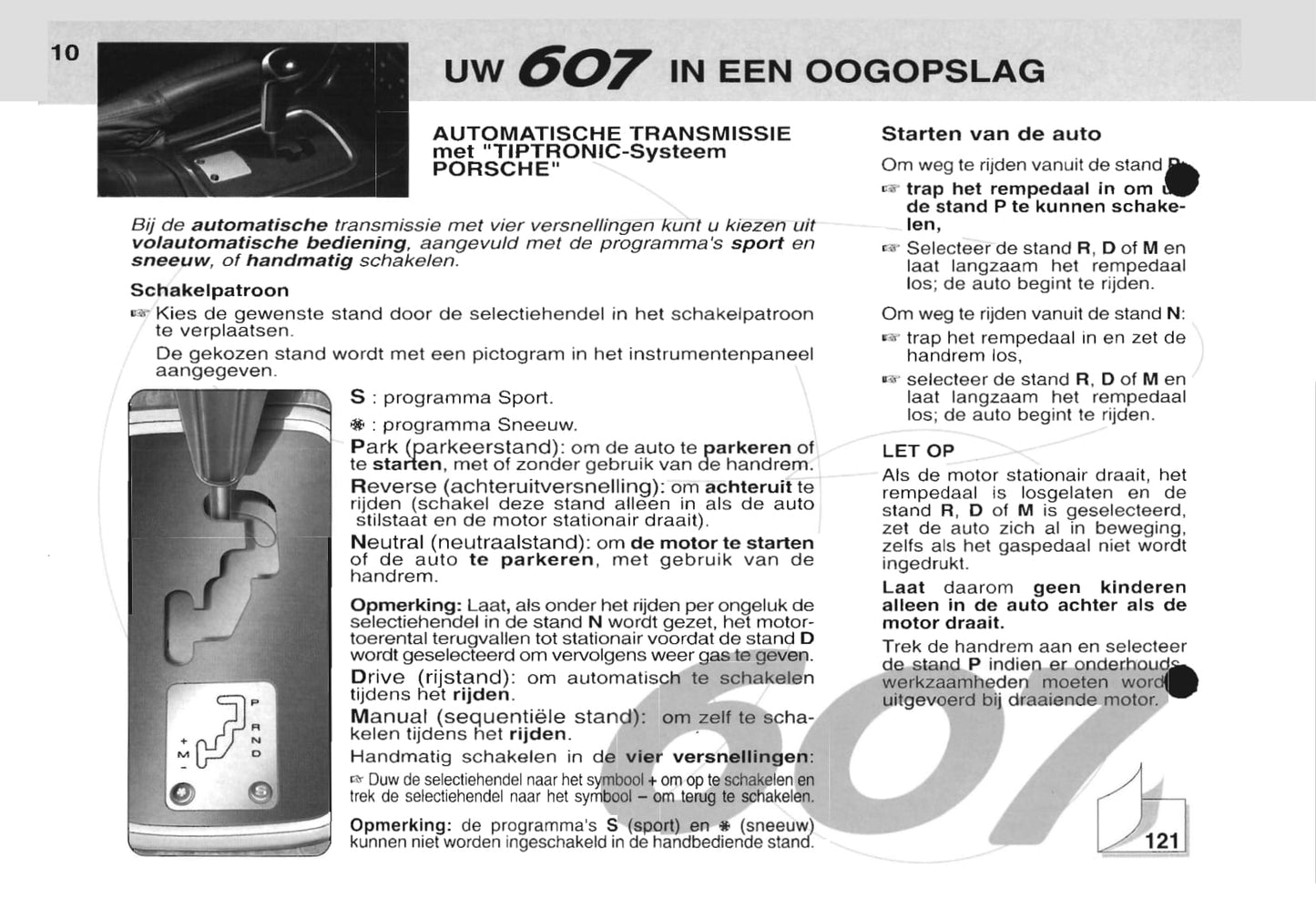 2000-2001 Peugeot 607 Gebruikershandleiding | Nederlands