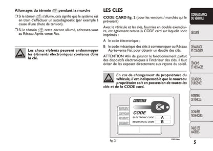 2012-2013 Fiat Doblò Owner's Manual | French