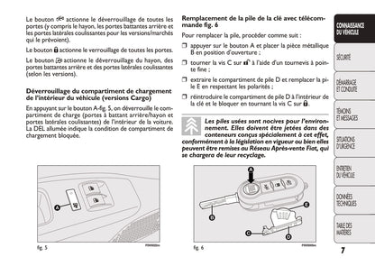 2012-2013 Fiat Doblò Owner's Manual | French