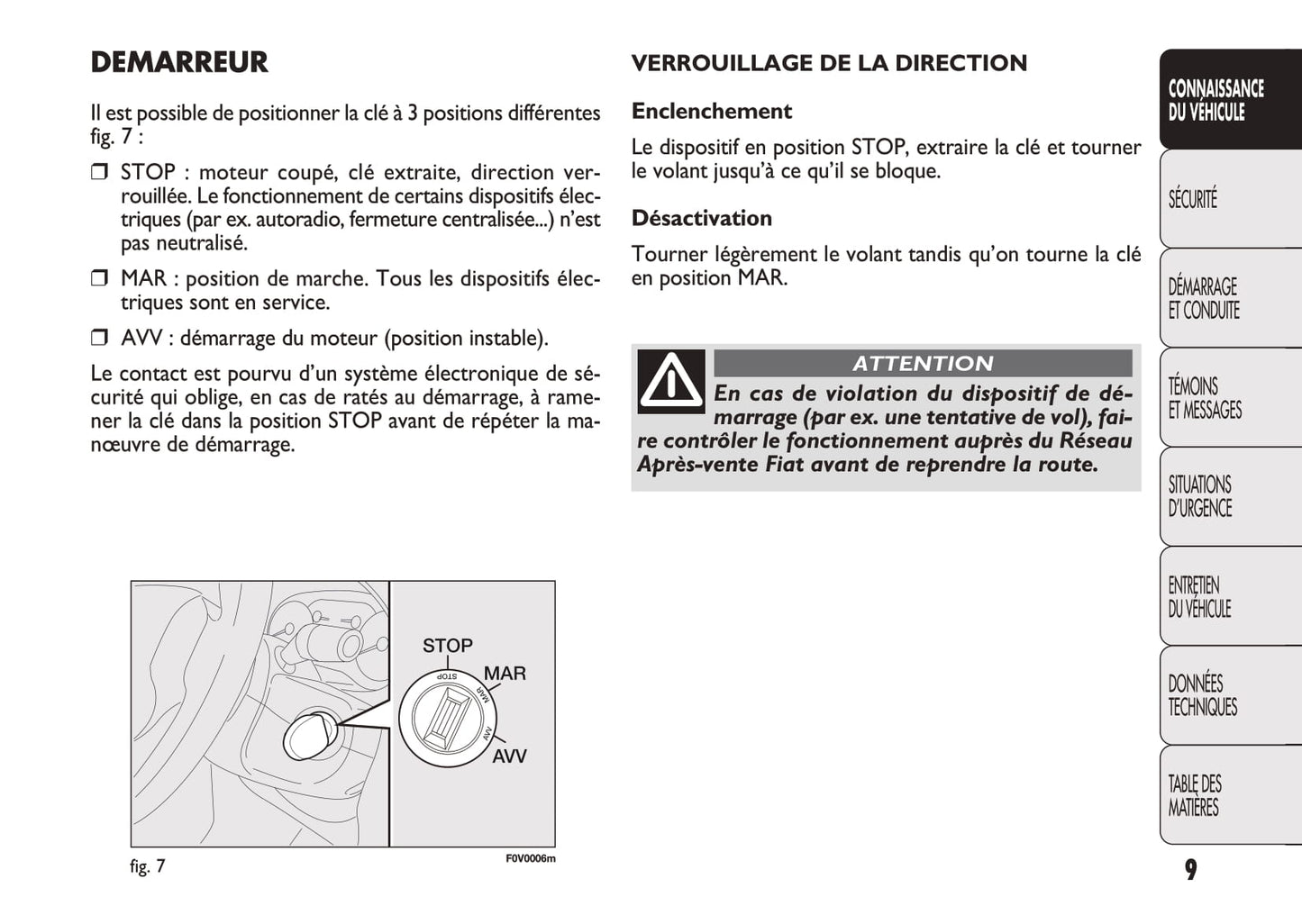 2012-2013 Fiat Doblò Owner's Manual | French