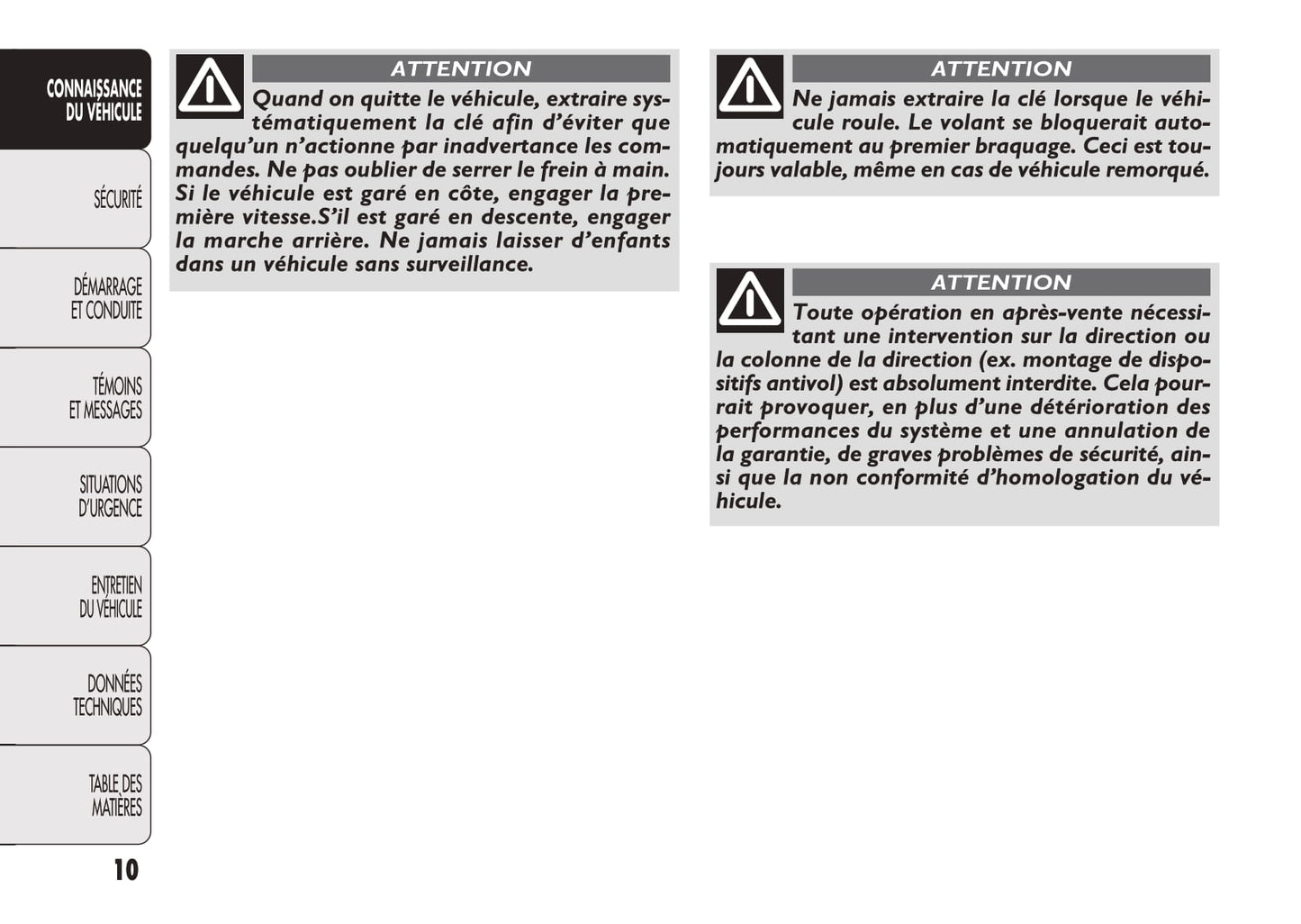 2012-2013 Fiat Doblò Owner's Manual | French