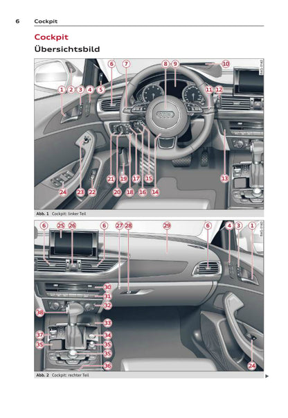 2012-2014 Audi A6 Limousine/A6 Avant/A6 allroad quattro/A6 hybrid/S6 Limousine/S6 Avant Owner's Manual | German