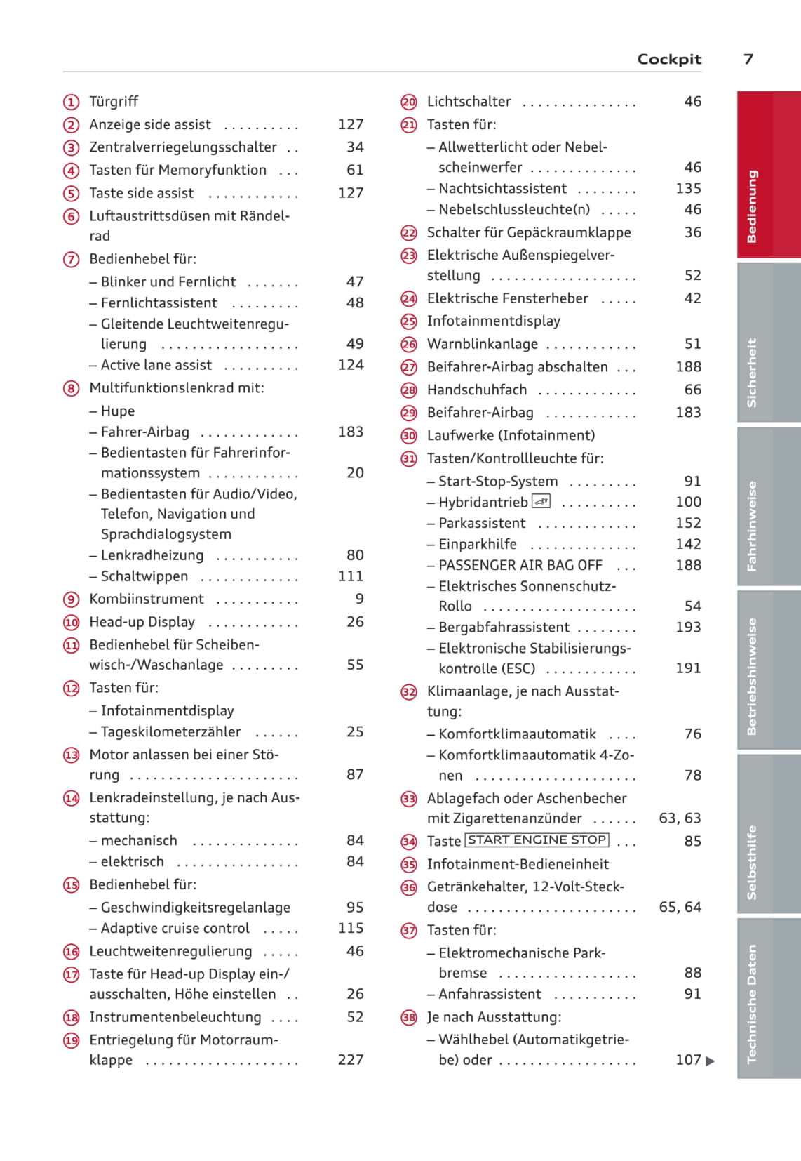 2012-2014 Audi A6 Limousine/A6 Avant/A6 allroad quattro/A6 hybrid/S6 Limousine/S6 Avant Owner's Manual | German