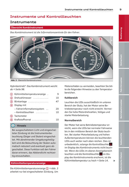 2012-2014 Audi A6 Limousine/A6 Avant/A6 allroad quattro/A6 hybrid/S6 Limousine/S6 Avant Owner's Manual | German