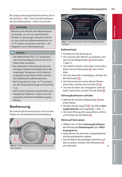 2012-2014 Audi A6 Limousine/A6 Avant/A6 allroad quattro/A6 hybrid/S6 Limousine/S6 Avant Owner's Manual | German