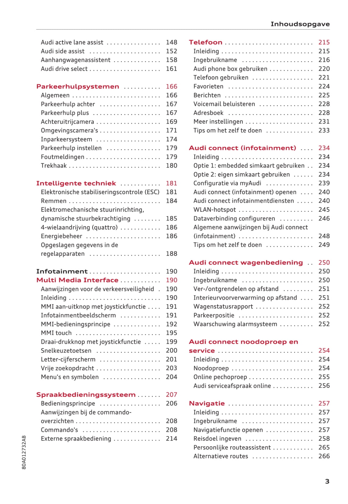 2017 Audi Q5 Owner's Manual | Dutch