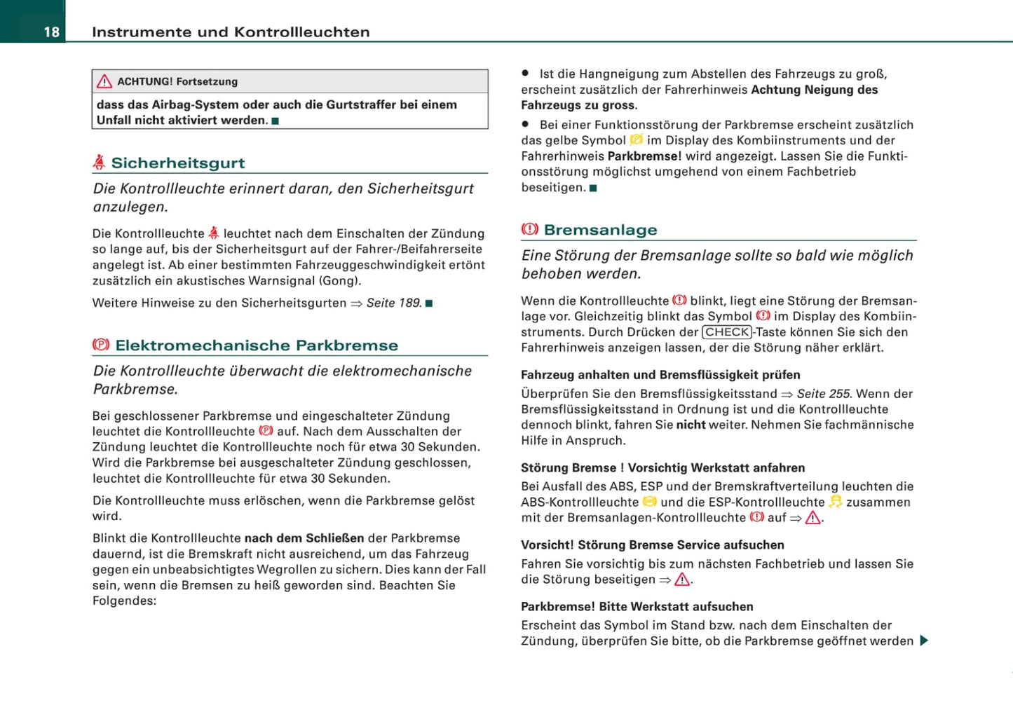 2008-2011 Audi A6 Owner's Manual | German