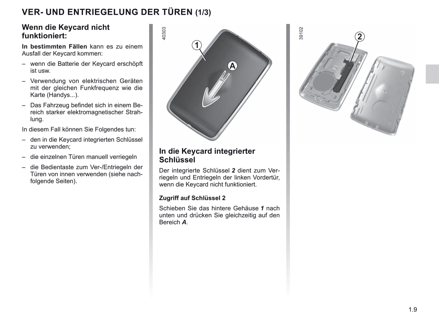 2019-2020 Renault Espace Owner's Manual | German