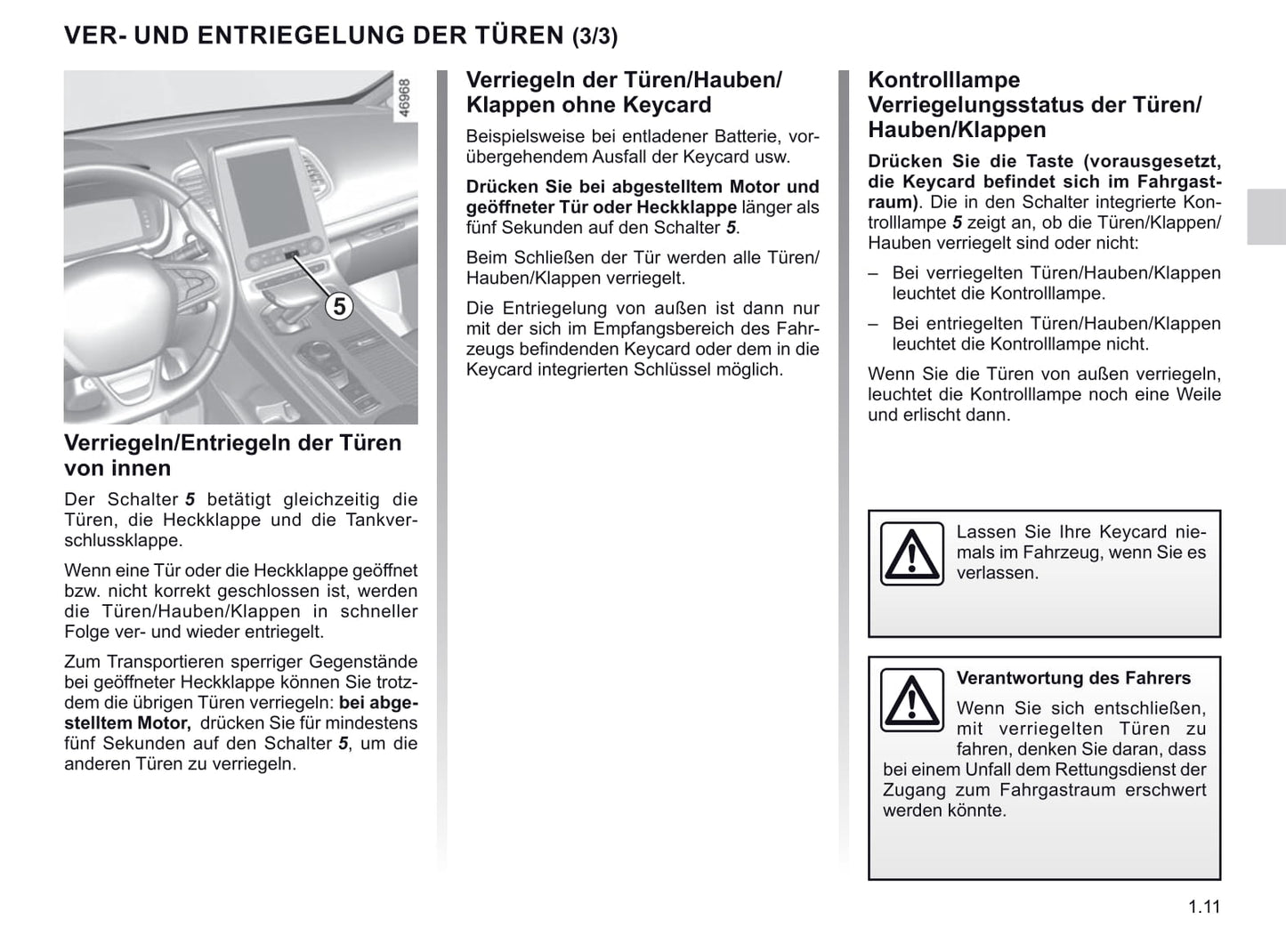 2019-2020 Renault Espace Owner's Manual | German