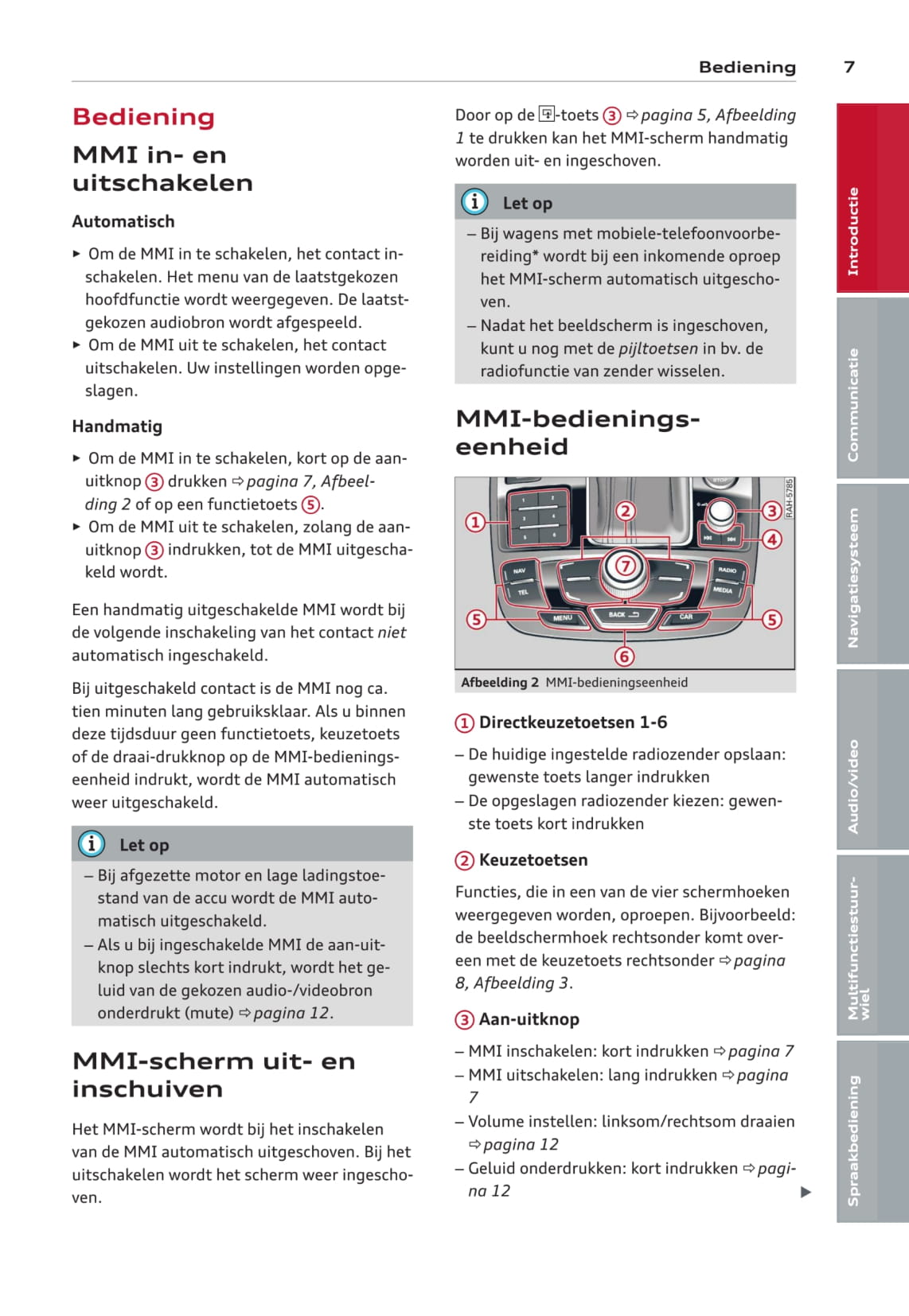 Audi MMI Handleiding 2013