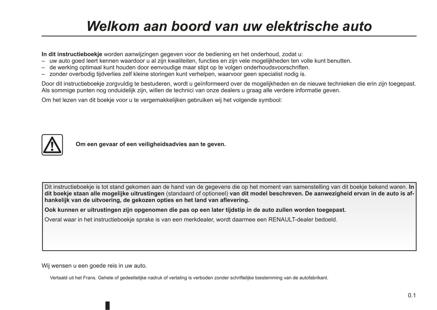 2012-2013 Renault Fluence Z.E. Owner's Manual | Dutch