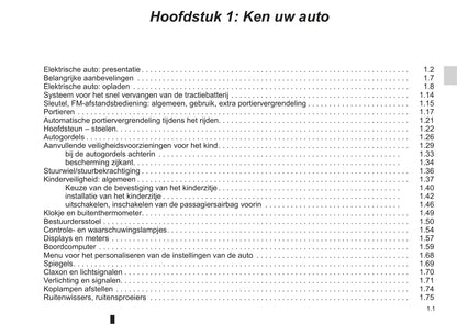 2012-2013 Renault Fluence Z.E. Owner's Manual | Dutch