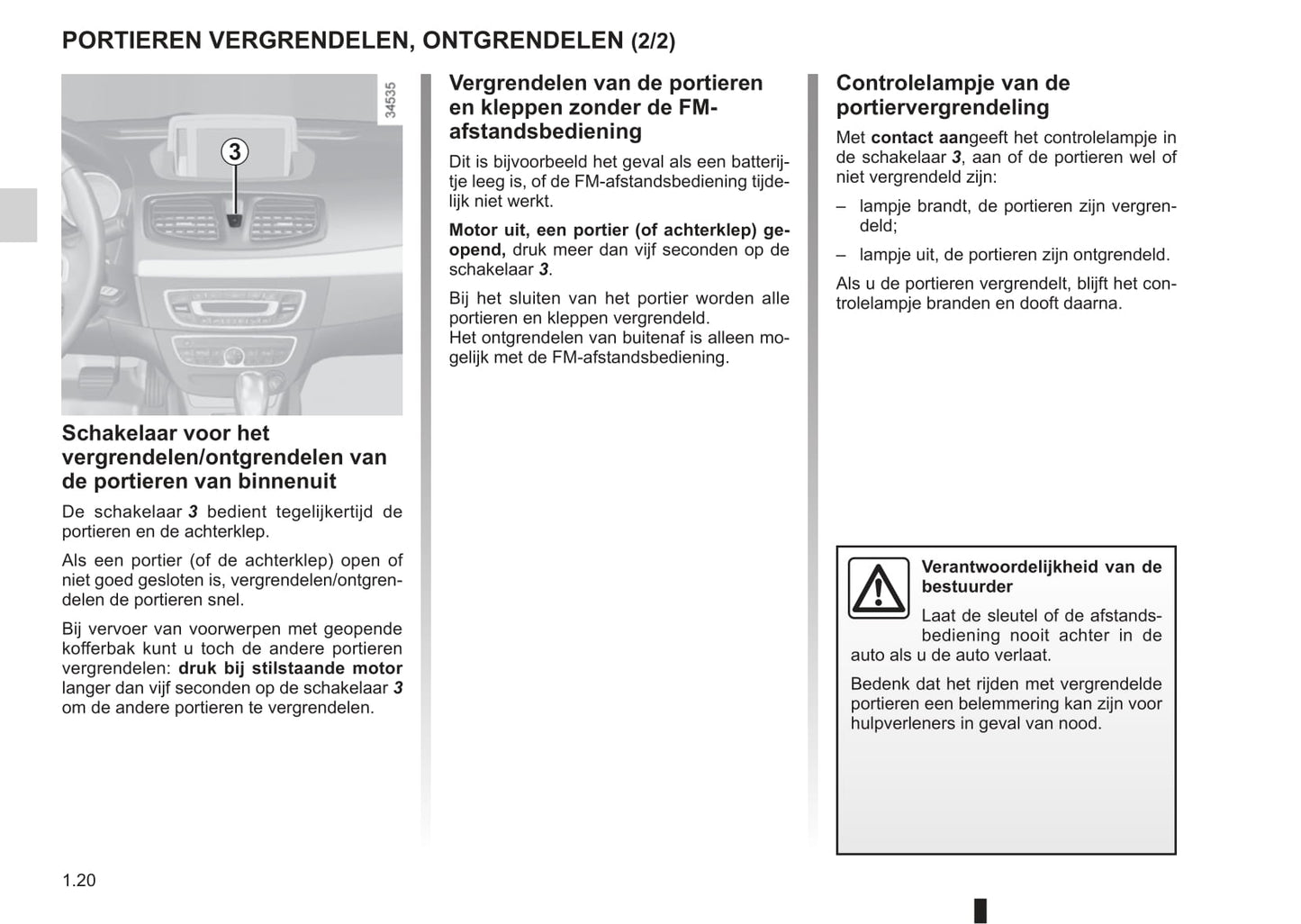 2012-2013 Renault Fluence Z.E. Owner's Manual | Dutch