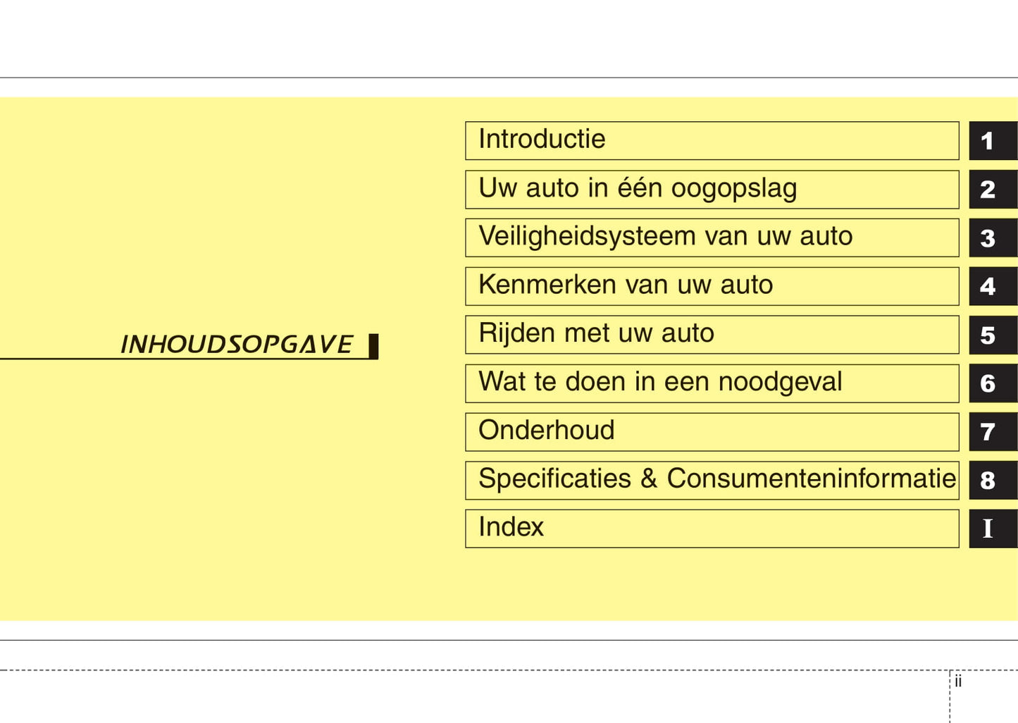 2011-2012 Kia Rio Owner's Manual | Dutch